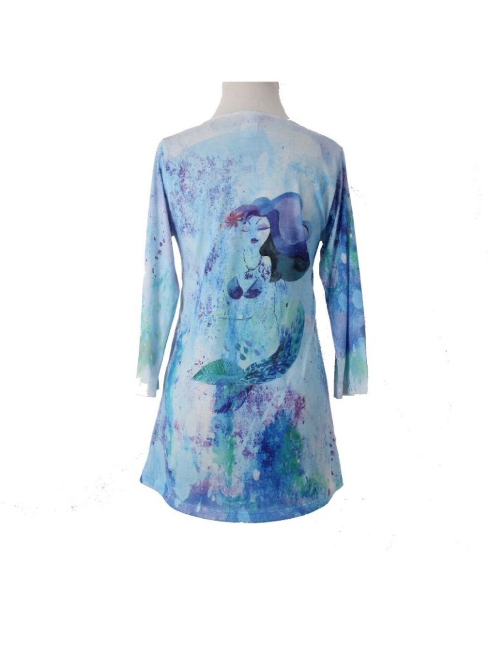 Sunshirt Top $30 Sz S Blue White Multi Colored Polyester Cotton Top - Picture 5 of 10